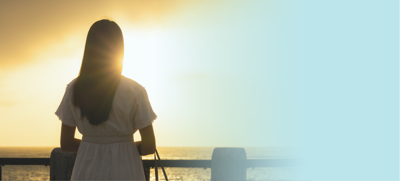 SIRWhoWeServe Woman looking off into the sunset - Representing who we serve